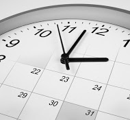 clock face and calendar. time management concept.