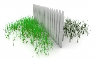 One of a series of 3d computer graphic renders. Different concepts with a picket fence.